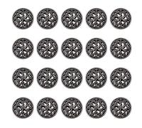 VGOL Lot de 20 boutons à coudre ronds en alliage de 25 mm pour homme, femme, blazer, uniforme, chemise et veste, noir
