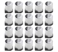 VGOL Lot de 20 condensateurs électrolytiques en métal 220 UF 16 V SMD 8 x 6 mm convenant à une large gamme d'applications électroniques projets électroniques
