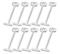 VGOL Lot de 200 goupilles en T remplaçables en acier - Système de nivellement des carreaux - 1,5 mm - Nivellement des carreaux - Sols, murs, construction de bâtiment - Outil argenté - Longueur 32 mm