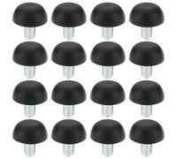 VGOL Lot de 24 pieds réglables M8 pour pieds de meubles - 8 mm x 1,25 mm - Pieds de nivellement à visser - Patins de nivellement pour meubles - Protection de sol - Noir