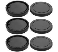 VGOL Lot de 3 capuchons en plastique et bouchon d'objectif arrière 64,5 x 19,2 mm compatible avec Sony A100 A200 A230 A290 Compatible avec Minolta AF Noir
