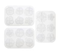 VGOL Lot de 3 mini moules en résine en forme de fleur 3D pour moulage de bijoux et pendentifs