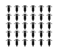 VGOL Lot de 30 clips poussoirs pour voiture - Diamètre de la tige : 9 mm - Longueur totale : 25 mm - Largeur : 18,5 mm - Rivets en plastique pour calandre, garde-boue et capot de moteur