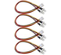 VGOL Lot de 4 câbles d'extension pour ventilateur de boîtier PC 2 x 3 broches mâle vers 3 broches femelle 22 cm Accessoires informatiques