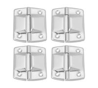 VGOL Lot de 4 Charnières de Support 51 X 46 Mm Plaquées Argent Autoportantes pour Boîtiers d'équipement DJ Mallettes de Transport Boîte à Outils Charnière de Boîtier en Fer Et Métal