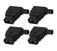 VGOL Lot de 4 Connecteurs D-Tap Mâles 4,2 Mm Compatible avec Monture V Et Compatible avec Anton Batteries Appareil Photo Noir