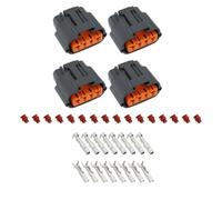 VGOL Lot de 4 Connecteurs électriques de Pompe à Carburant à 4 Broches pour Moteurs Câble de Pompe à Carburant Faisceau de Câbles Compatible avec Yamaha YFM 700 Raptor Viking 6195-0030