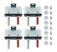 VGOL Lot de 4 disjoncteurs à réinitialisation automatique 50 A CC 6 V-50 V AC 125-250 V pour automobile ATV RV avec housse étanche