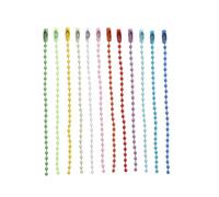 VGOL Lot de 400 chaînes à billes colorées en métal à suspendre pour porte-clés, colliers, bijoux