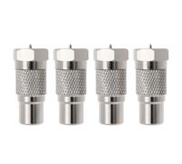 VGOL Lot de 4pcs Adaptateurs RF TV Coaxial F Femelle Haute Vitesse Type F vers Prise Coaxiale TV Convertisseur pour Consoles de Jeu Classiques Compatible avec Atari 2600