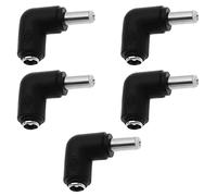 VGOL Lot de 5 adaptateurs de connecteur d'alimentation CC à angle droit de 90 degrés Prise mâle 2,5 mm x 5,5 mm vers prise femelle 2,1 mm x 5,5 mm pour caméra de vidéosurveillance d'ordinateur