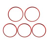 VGOL Lot de 5 anneaux de ventilation de voiture compatibles avec Mercedes Benz A45 A80 A180 A220 B GLA CLA W176 7,4 x 8 cm 6,8 x 7,4 cm Rouge