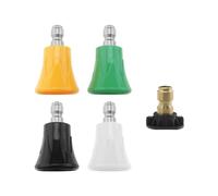 VGOL Lot de 5 buses de nettoyeur haute pression 6,35 mm à connexion rapide pour allées, trottoirs, terrasses, nettoyage de surfaces de nettoyeur haute pression