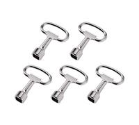 VGOL Lot de 5 clés de placard électrique en alliage de zinc - 13 x 8 x 8 mm - Argenté