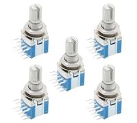 VGOL Lot de 5 interrupteurs à bande RS1010 - Commutateurs rotatifs de changement de vitesse - 1 pôle - 5 positions - Tige de 15 mm - Petit interrupteur à bande scellée (DC 16 V 0,1 A)
