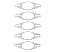 VGOL Lot de 5 Joints d'échappement Moteur de Voiture de 2,25 Pouces 57 Mm Bride Tuyau Descente avec Deux Trous de Boulon Joint de Collecteur D'échappement pour La Plupart des Véhicules