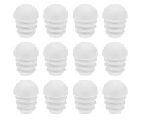 VGOL Lot de 50 embouts ronds en plastique - Embouts bombés - Accessoires de meubles pour chaises, pieds de table - 16 mm - Blanc