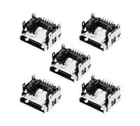 VGOL Lot de 5pcs Connecteurs de Port de Charge Micro USB Compatible avec JBL Charge 2 / Flip 3 Bluetooth Haut-parleurs Prises de Port de Charge, Argent