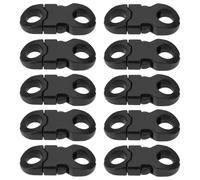 VGOL Lot de 60 mini boucles de sécurité en plastique avec ouverture latérale de 6 mm pour collier et paracorde Noir 27,8 x 11 mm