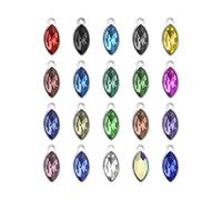 VGOL Lot de 60 pendentifs en forme de goutte d'eau en cristal - Pendentifs en forme de goutte d'eau - Pour filles et femmes - Fabrication de bijoux - 20 x 9 mm - 20 couleurs, Verre