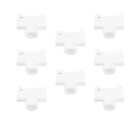VGOL Lot de 8 clés carrées en plastique de 5 mm pour purge de radiateur - Clé universelle pour tous les radiateurs - Blanc
