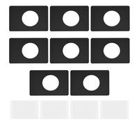 VGOL Lot de 8 plaques de réparation de serrure de porte 13 cm x 9 cm pour serrure sphérique de 5,5 cm, plaque de fixation en acier inoxydable pour poignée de porte/levier/pêne dormant, plaque de