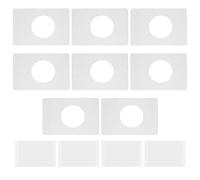 VGOL Lot de 8 plaques de réparation de serrure de porte - 13 cm x 9 cm - Pour serrure sphérique de 5,5 cm - Plaque de fixation en acier inoxydable pour bouton de porte/levier/pêne dormant - Argenté