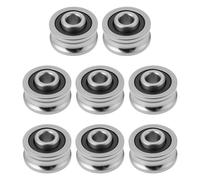 VGOL Lot de 8 roulements à rainure en U SG15 5 x 17 x 8 mm pour systèmes coulissants, convoyeurs, équipements d'automatisation