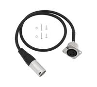 VGOL Panneau de brassage XLR, sans support de panneau de soudure pour boîte de scène, connecteur XLR femelle montable vers connecteur XLR mâle