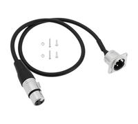 VGOL Panneau de brassage XLR, sans support de panneau de soudure pour boîte de scène, connecteur XLR mâle montable vers connecteur XLR femelle