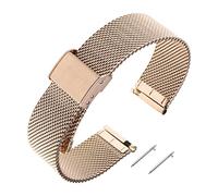 VGOL Remplacement Bracelet de Montre Compatible avec Garmin Vivoactive 4S / Vivomove 3S / Venu 2S Bracelet de Montre Réglable en Métal 135mm-210mm, Or rose