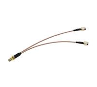 VGOL RP-SMA Femelle à Double RP-SMA Mâle V Type Séparateur Adaptateur Câble 50ohm 15cm WiFi Antenne Connecteur Compatible avec 4G LTE Routeur de Téléphone Maison Passerelle Modem
