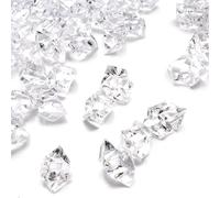 VGOODALL Lot de 150 fausses pierres de glace écrasées en acrylique transparent pour décoration de maison, mariage, vase