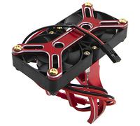 Vgoohobby 4985 1717 Dissipateur thermique à moteur sans balais double ventilateur de refroidissement compatible avec voiture télécommandée Traxxas X-Maxx Arrma 1/5 (rouge)
