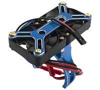 Vgoohobby Dissipateur thermique à moteur sans balais 4985 1717 - Double ventilateur de refroidissement - Compatible avec voiture télécommandée Traxxas X-Maxx Arrma 1/5 (bleu)
