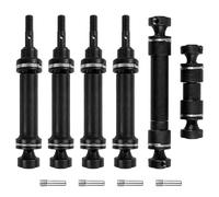 Vgoohobby Lot de 6 arbres de transmission avant arrière en acier dur compatible avec Traxxas E-Revo Erevo Summit Slash 4WD RC 1/16 #7051 7250R