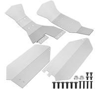 Vgoohobby Plaque de protection en acier inoxydable pour châssis arrière compatible avec Traxxas Slash 4X4 1/10 RC Crawler Car