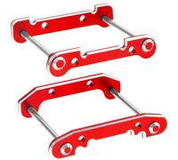 Vgoohobby Plaque de renfort de bras oscillant avant et arrière compatible avec WLtoys 144001 144002 144010 124016 124017 124018 124019 RC Car (rouge)