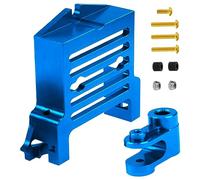 Vgoohobby Support d'adaptateur servo standard en alliage d'aluminium avec klaxon servo compatible avec Traxxas 1/5 X-Maxx 6S 8S RC Truck (bleu)