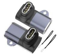 VGowosan Lot de 2 adaptateurs de câble de charge USB C avec 2 sangles anti-perte pour Garmin Watch Fenix 8 7X 7S 6E 5 Plus, Forerunner 970 570 965 55, Vivoactive 6 5, Venu 3S, Tactical, Approach, Epix