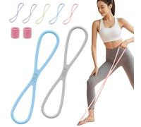 Vgpbphj 8-Shaped Silicone Resistance Band with Massage Grip, Fitness Resistance Bands, Non Slip Exercise Bands, for Arms for Yoga, Pilates, Home Workout, Shoulder Stretcher for Women (2pcs-D)