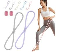 Vgpbphj 8-Shaped Silicone Resistance Band with Massage Grip, Fitness Resistance Bands, Non Slip Exercise Bands, for Arms for Yoga, Pilates, Home Workout, Shoulder Stretcher for Women (2pcs-A)