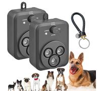 Vgpbphj Barkbuz Lot de 2 dispositifs anti-aboiement pour chiens à l'intérieur, mode stroboscopique, 15000-30000 Hz fréquence variable à trois vitesses, convient pour l'entraînement pour améliorer les