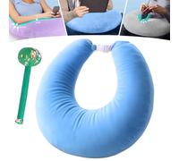 Vgpbphj Coussin Ergonomique - L’allié Confort de Vos Moments Créatifs, Coussin Ergonomique pour Tricoter ou Crocheter, Oreiller de Lecture lit Adulte (Blue)