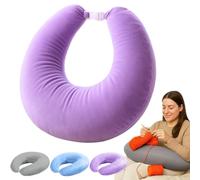 Vgpbphj Coussin Tricot, Coussin pour Tricoter ou Crocheter, Coussins Ergonomique - L’allié Confort de Vos Moments Créatifs, Coussins de Lecture pour Lit ou Canapé (Violet)