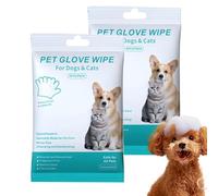 Vgpbphj Gants de shampooing sans rinçage pour chien - Lingettes de bain hypoallergéniques pour animaux de compagnie, gants de nettoyage pour chiens, pour soins quotidiens et voyages, sans rinçage
