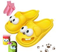 Vgpbphj Pantoufles d’Amour pour Couples, Drôles 3D Gros Yeux Chien Langue Baisers, Chaussures Antidérapantes Mignonnes Femmes Hommes, 37.5/38 EU