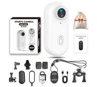 Vgpbphj Pnarma Gosnap Kamera Caméra d'action magnétique Go Snap avec clip à ressort rotatif à 360°, caméra d'action HD 1080p/4K, pour cyclisme, voyage, animaux de compagnie, bodycam portable (blanc