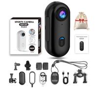 Vgpbphj Pnarma Gosnap Kamera Caméra d'action magnétique Go Snap avec clip à ressort rotatif à 360°, caméra d'action HD 1080p/4K, pour cyclisme, voyage, animaux de compagnie, bodycam portable (noir