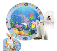 Vgpbphj Tapis à eau pour chat - Épais et sensoriel - Tapis de jeu pour chien et chat - Tapis de refroidissement cool avec pompe - Résistant aux rayures - Jouet interactif pour chats et chiens (65 x 65